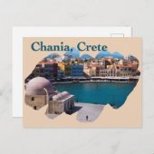 Chania, Kreta: Venetian Harbour Briefkaart (Voorkant / Achterkant)