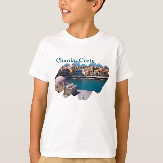 Chania, Kreta: Venetian Harbour T-shirt (Voorkant)