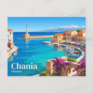 Chania Oude Venetiaanse Haven Griekenland Briefkaart