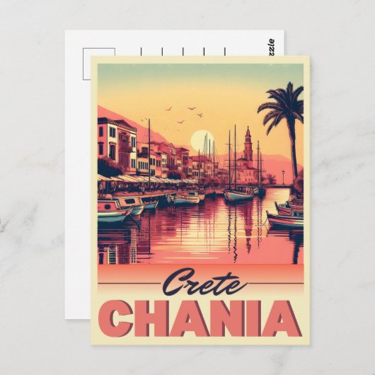  Chania Stad Kreta Griekenland vakantie Briefkaart (Voorkant / Achterkant)