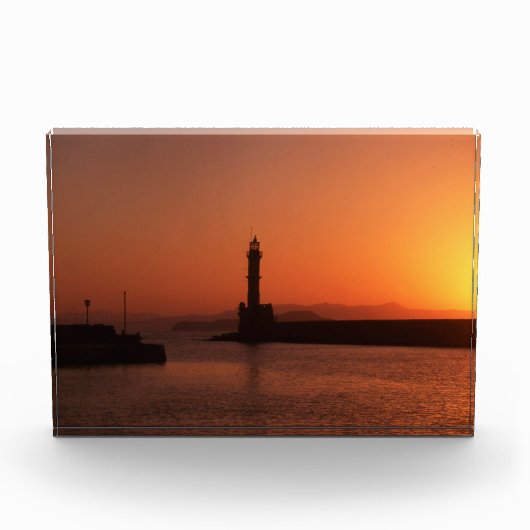 Chania Sunset Photo Block Fotoblokken (Voorkant)