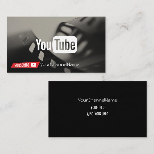 Channel Advertisement-Kaart Visitekaartje (Voorkant / Achterkant)