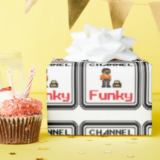 Channel Funky Pixel Art Cadeaupapier