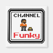 Channel Funky Pixel Art Magneet (Voorkant)