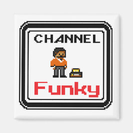 Channel Funky Pixel Art Magneet