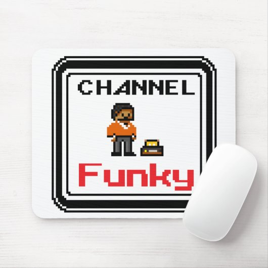 Channel Funky Pixel Art Mousepad Muismat (Met muis)