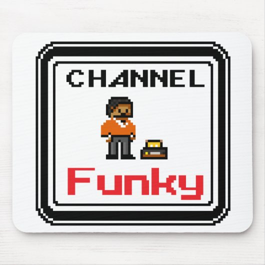 Channel Funky Pixel Art Mousepad Muismat (Voorkant)