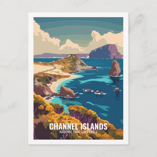 Channel Islands National Park, Californië, Verenig Briefkaart (Voorkant)