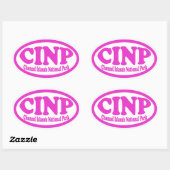 Channel Islands National Park roze ovale sticker (Vel)