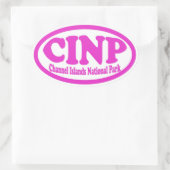 Channel Islands National Park roze ovale sticker (Tas)