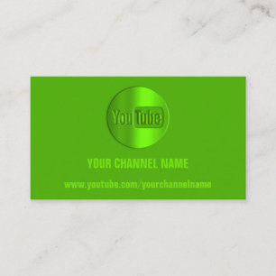 CHANNEL NAAM U KNOP LOGO QR CODE GROEN LEMON VISITEKAARTJE