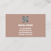 CHANNEL NAAM YOUTUBER LOGO QR CODE GRAY VISITEKAARTJE (Achterkant)