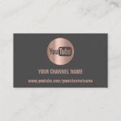 CHANNEL NAAM YOUTUBER LOGO QR CODE GRAY VISITEKAARTJE (Voorkant)