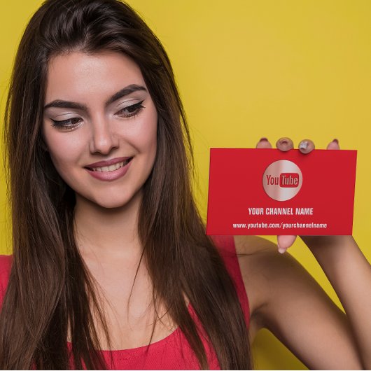 CHANNEL NAAM YOUTUBER LOGO QR CODE RED RODE VISITEKAARTJE