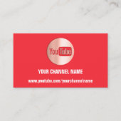 CHANNEL NAAM YOUTUBER LOGO QR CODE RED RODE VISITEKAARTJE (Voorkant)