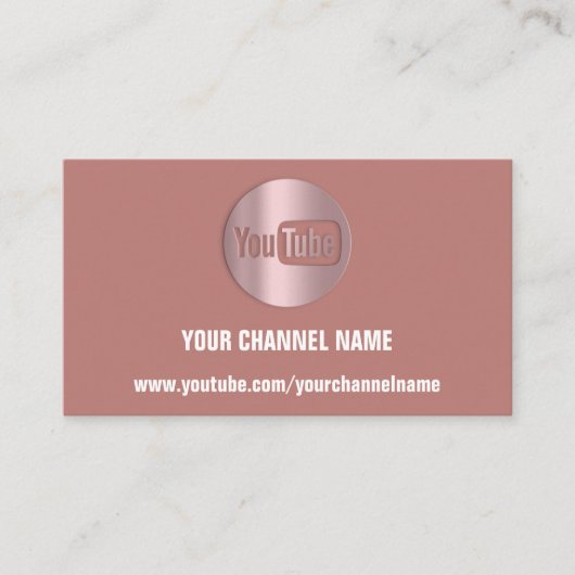 CHANNEL NAAM YOUTUBER LOGO QR CODE ROOS VISITEKAARTJE (Voorkant)