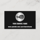 CHANNEL NAAM YOUTUBER LOGO QR SOLVER GRAY BLACK VISITEKAARTJE (Voorkant)