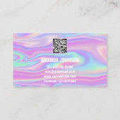 CHANNEL NAAM YOUTUBER SUSCRIBE LOGO HOLOGRAPH QR VISITEKAARTJE (Achterkant)