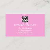 CHANNEL NAME YOUTUBER LOGO QR CODE PINK VISITEKAARTJE (Achterkant)
