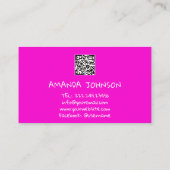 CHANNEL NAME YOUTUBER LOGO QR CODE PINK VISITEKAARTJE (Achterkant)