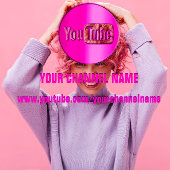 CHANNEL NAME YOUTUBER LOGO QR CODE PINK WHITE VISITEKAARTJE