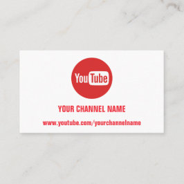 CHANNEL YOUTUBER LOGO QR CODE RED LOGO WHITE VISITEKAARTJE