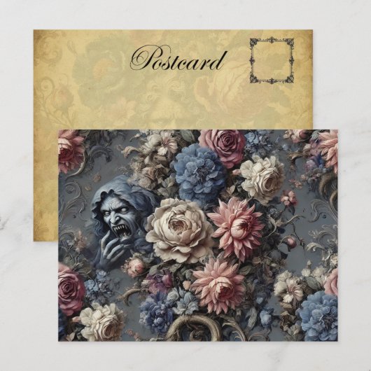 Channeling van de sluier - Gotisch Victoriaans Feestdagenkaart (Voorkant / Achterkant)