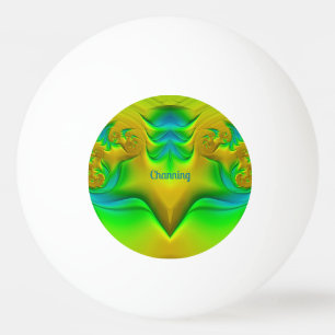 CHANNING ~ Ping Pong Bal, Groen Blauw Geel ~ Pingpongbal