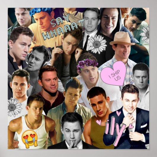 Channing Tatum Collage Poster (Voorkant)
