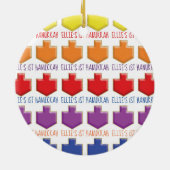 Chanoeka "3D Dreidels" Circle Ornament (Achterkant)