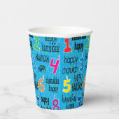 Chanoeka 8 Crazy Nights Blauw 8 oz. Papieren Bekers (Rechts)