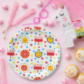 Chanoeka 8 dagen en nachten papieren bordje (Feest)