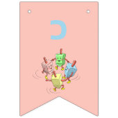 Chanoeka aangepaste dansen dreidel banner (Tweede vlag)