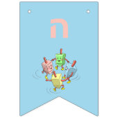 Chanoeka aangepaste dansen dreidel banner (Eerste vlag)