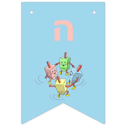 Chanoeka aangepaste dansen dreidel banner (Eerste vlag)