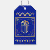 Chanoeka Art Deco Dreidel Design Cadeaulabel (Voorkant)