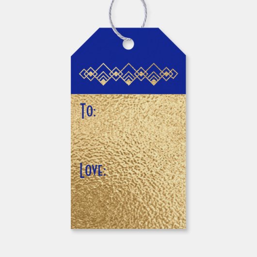 Chanoeka Art Deco Dreidel Design Cadeaulabel (Achterkant)