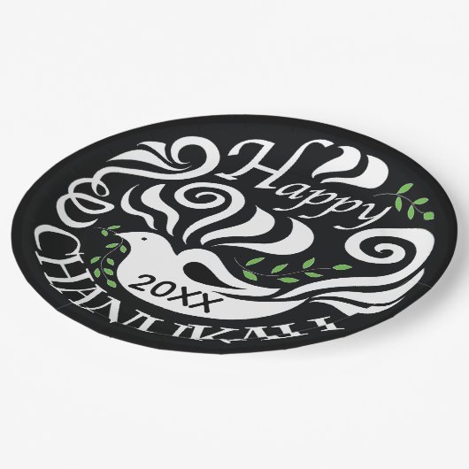 Chanoeka Blackboard Dove Papieren Bordje (Gekanteld)