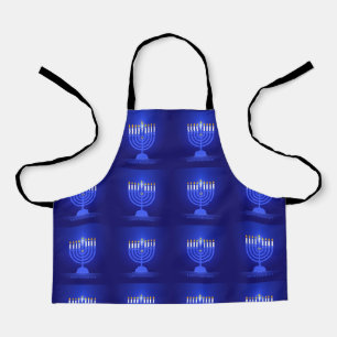 Chanoeka Blauw Klein Medium Groot Alle leeftijden Schort