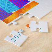 Chanoeka Blauwe Kaarsen Turquoise Vrede Liefde Lic Legpuzzel (Zijkant)