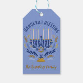 Chanoeka Blessing gepersonaliseerd Cadeaulabel (Voorkant)