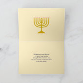 Chanoeka Blessings | BARUCH ATAH ADONAI | Hanukkah Kaart (Binnen)