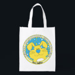Chanoeka blij met blauwe konijn boodschappentas<br><div class="desc">Chanoeka Gelukkig met Blue Bunny, witte 2-zijdige tas. Alle ontwerpelementen kunnen worden bewerkt. Alle bewerkbare tekst kan worden verwijderd en vervangen door uw eigen bericht. Gebruik uw favoriete lettertype, kleur, grootte en stijl. Gelukkige Chanoeka/Chanoeka! Stijl: Herbruikbare Tas Ga groen en red de planeet met onze herbruikbare boodschappentas! Gemaakt met een...</div>