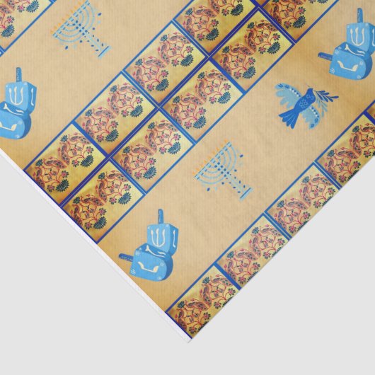 Chanoeka bloem thema cadeau tas tissuepapier (Detail)