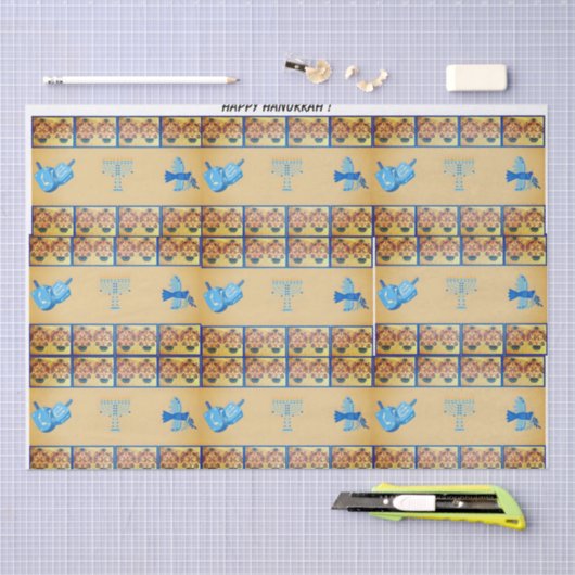 Chanoeka bloem thema cadeau tas tissuepapier (Craft)