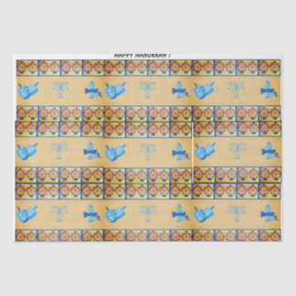 Chanoeka bloem thema cadeau tas tissuepapier