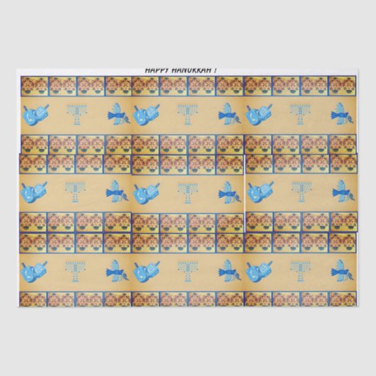 Chanoeka bloem thema cadeau tas tissuepapier (Voorkant)