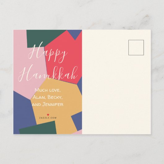 Chanoeka Chanoeka Dancing Dreidels Uitnodiging Briefkaart (Achterkant)