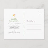 Chanoeka Chic Boho kaarsen Groene Vrede Liefde Lic Feestdagenkaart (Achterkant)