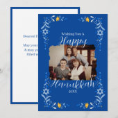 Chanoeka Custom Familie Foto Vakantie Kaart (Voorkant / Achterkant)